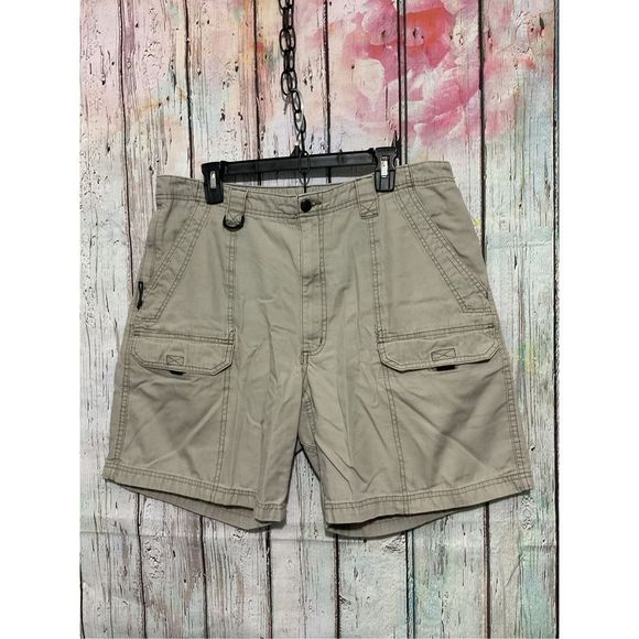 Mountain Cargo Shorts Men’s Size 38 Khaki Chino Shorts ❤️💕 - Picture 12 of 13
